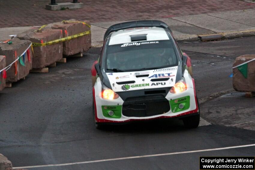 Arkadiusz Gruszka / Lukasz Wronski Mitsubishi Mirage RS on SS15 (Lakeshore Drive).