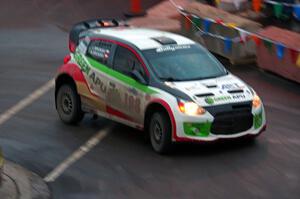 Arkadiusz Gruszka / Lukasz Wronski Mitsubishi Mirage RS on SS15 (Lakeshore Drive).