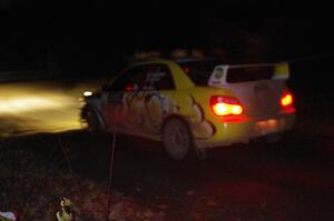 Mark Williams / Steve Harrell Subaru WRX STi comes through the spectator point on SS4 (Far Point I).