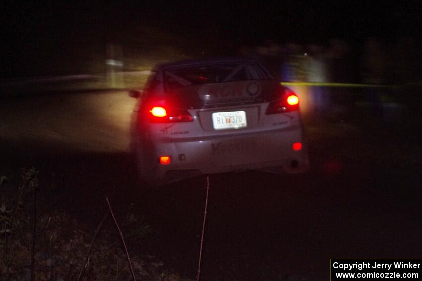 Michael Hooper / Claudia Barbera-Pullen Lexus IS350 comes through the spectator point on SS4 (Far Point I).