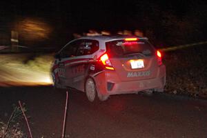 Chris Sladek / John Sharps Honda Fit comes through the spectator point on SS4 (Far Point I).