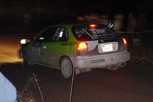 Billy Mann / Mary Warren Honda Civic comes through the spectator point on SS4 (Far Point I).