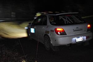 Ivo Draganov / Vladimir Yanev Subaru WRX Wagon comes through the spectator point on SS4 (Far Point I).