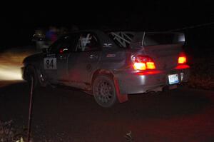 Rob Sackyta / Jacob Bryant Subaru WRX comes through the spectator point on SS4 (Far Point I).