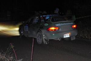 Geoff Weide / Derric Throne Subaru Impreza comes through the spectator point on SS4 (Far Point I).