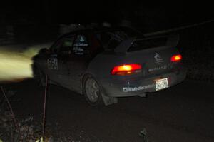 Arin DeMaster / Taylor Kildea Subaru Impreza comes through the spectator point on SS4 (Far Point I).