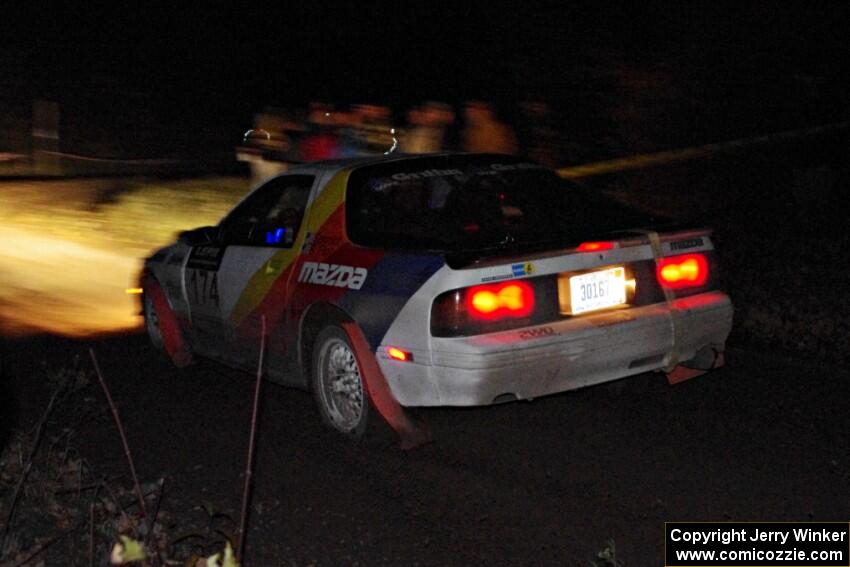 Kevin Schmidt / Brian Flint Maxda RX-7 comes through the spectator point on SS4 (Far Point I).