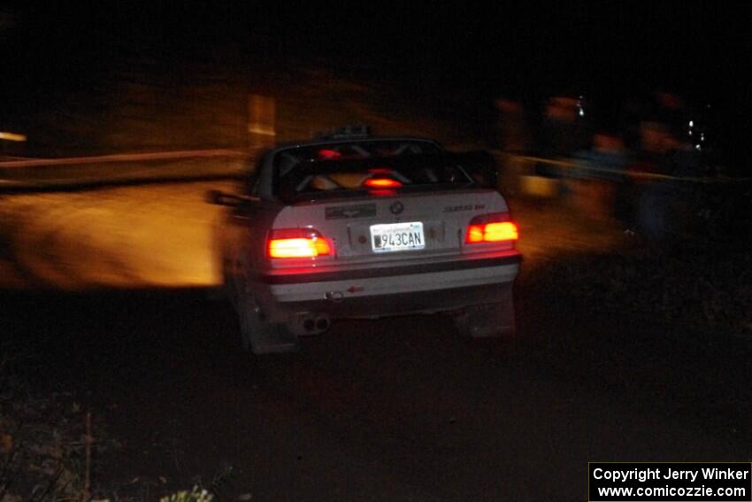 Michael Cadwell / Omar Cardenas BMW 325is comes through the spectator point on SS4 (Far Point I).
