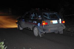 Kyle Cooper / Chris Woodry VW GTI comes through the spectator point on SS4 (Far Point I).