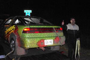 Eric Carlson / Camille Carlson Mitsubishi Eclipse in Kenton after DNF'ing the first day.