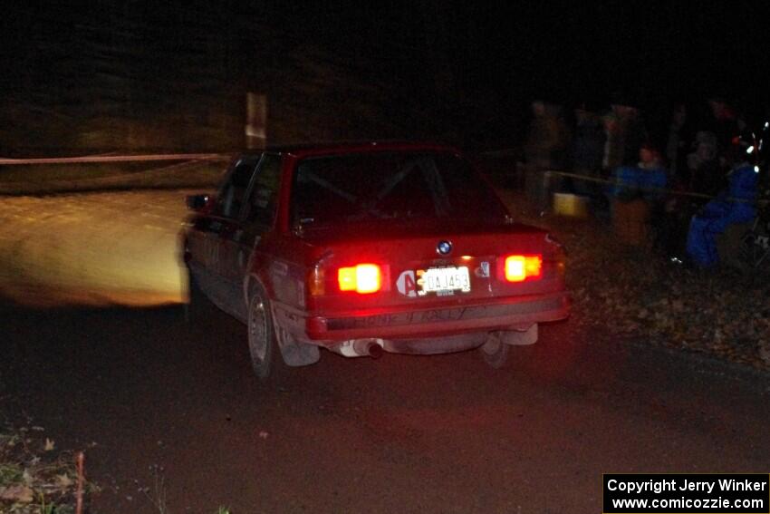 John Barnett / Matt Vaught BMW 325is comes through the spectator point on SS4 (Far Point I).