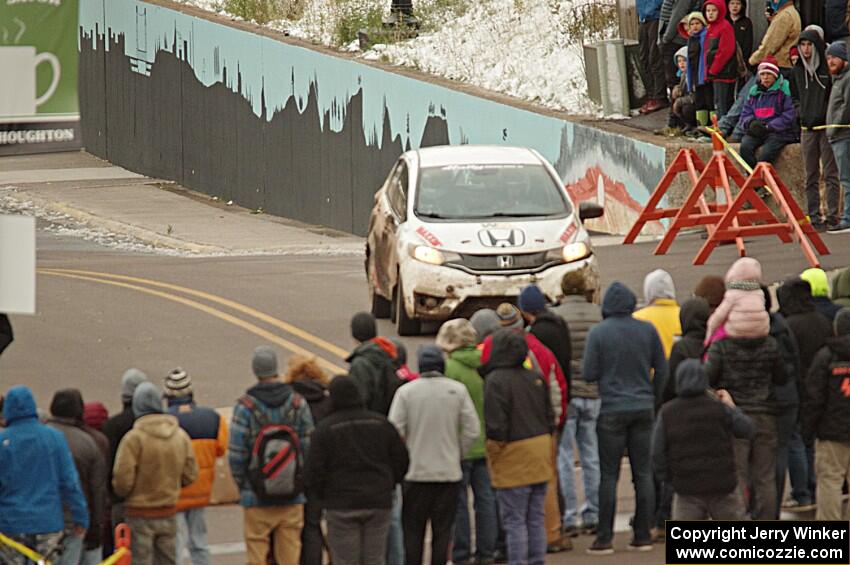 Chris Sladek / John Sharps Honda Fit on SS15 (Lakeshore Drive).