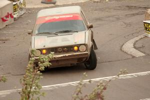 Adam VanDamme / Jake Carlson VW Rabbit on SS15 (Lakeshore Drive).