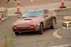 Al Dantes, Jr. / Brandon Snyder Mazda RX-7 Turbo on SS15 (Lakeshore Drive).