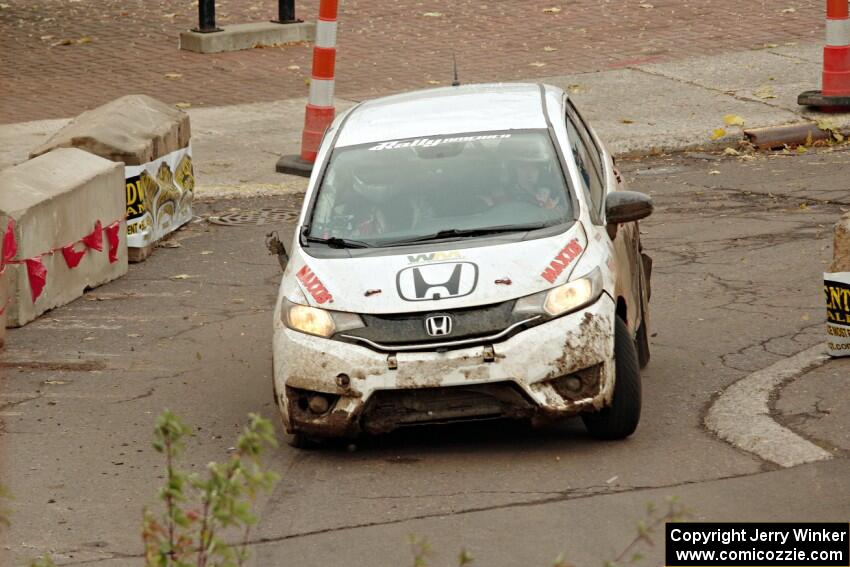 Chris Sladek / John Sharps Honda Fit on SS15 (Lakeshore Drive).