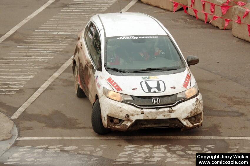 Chris Sladek / John Sharps Honda Fit on SS15 (Lakeshore Drive).