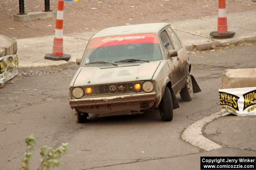 Adam VanDamme / Jake Carlson VW Rabbit on SS15 (Lakeshore Drive).