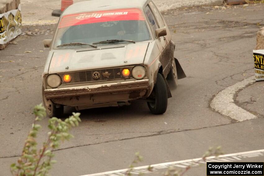 Adam VanDamme / Jake Carlson VW Rabbit on SS15 (Lakeshore Drive).