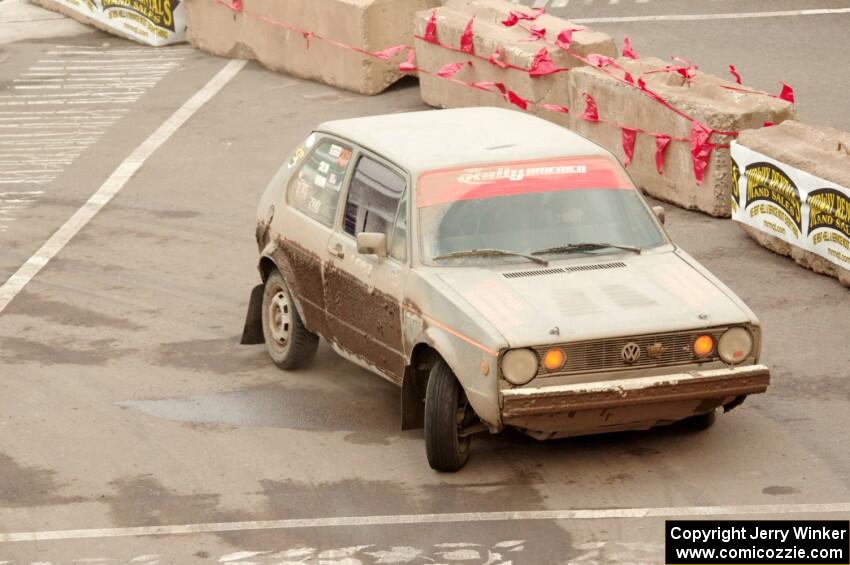 Adam VanDamme / Jake Carlson VW Rabbit on SS15 (Lakeshore Drive).