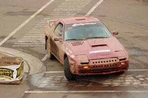 Al Dantes, Jr. / Brandon Snyder Mazda RX-7 Turbo on SS15 (Lakeshore Drive).