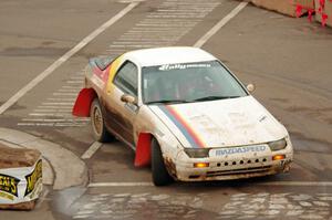 Kevin Schmidt / Brian Flint Maxda RX-7 on SS15 (Lakeshore Drive).