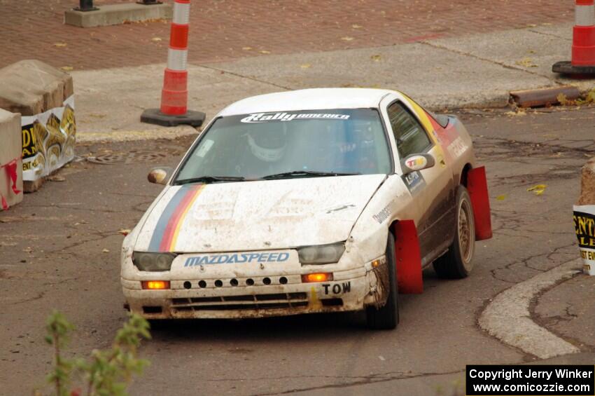 Kevin Schmidt / Brian Flint Maxda RX-7 on SS15 (Lakeshore Drive).