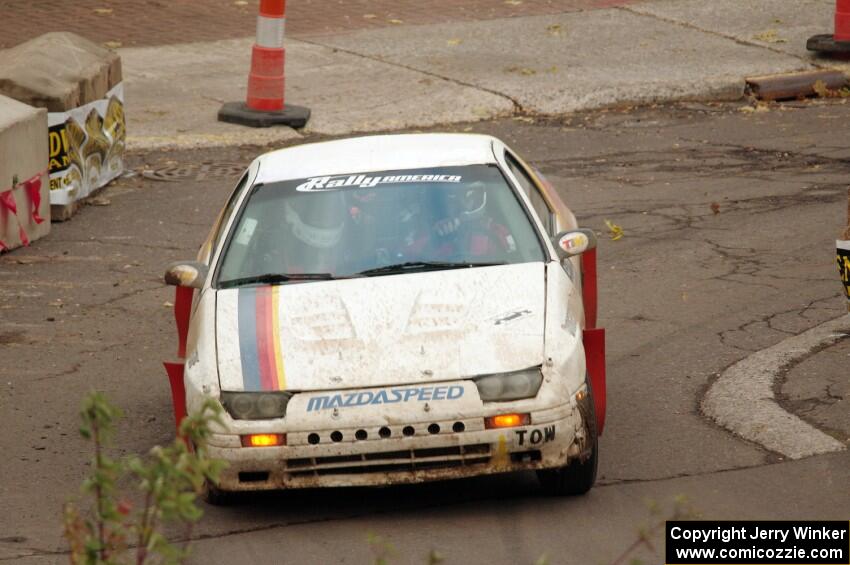 Kevin Schmidt / Brian Flint Maxda RX-7 on SS15 (Lakeshore Drive).