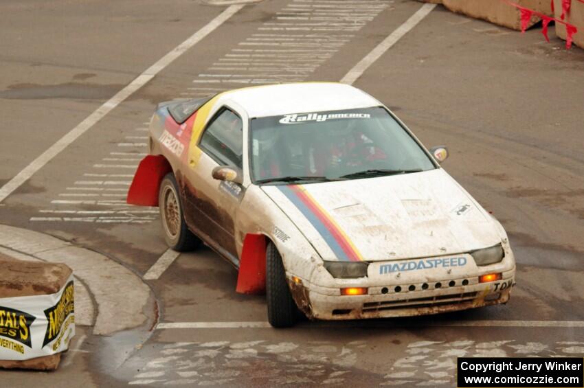 Kevin Schmidt / Brian Flint Maxda RX-7 on SS15 (Lakeshore Drive).