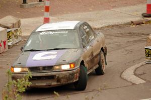 Michael Miller / Angelica Miller Mitsubishi Galant VR-4 on SS15 (Lakeshore Drive).