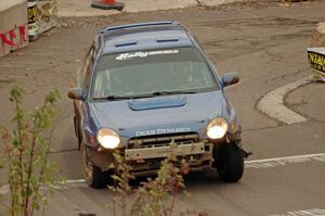 Nate Usher / Marianna Langosch Subaru WRX Wagon on SS15 (Lakeshore Drive).