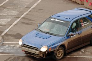 Nate Usher / Marianna Langosch Subaru WRX Wagon on SS15 (Lakeshore Drive).