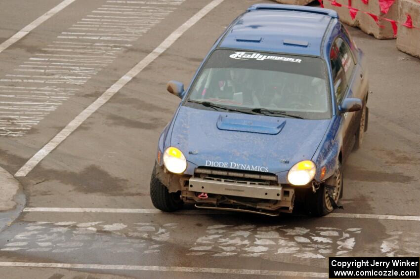 Nate Usher / Marianna Langosch Subaru WRX Wagon on SS15 (Lakeshore Drive).