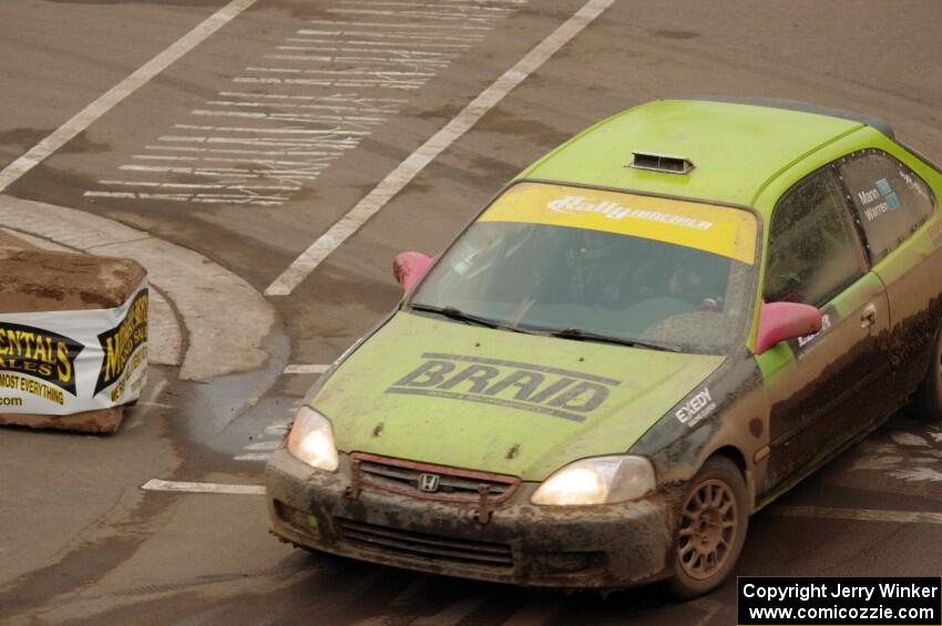 Billy Mann / Mary Warren Honda Civic on SS15 (Lakeshore Drive).