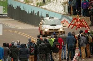 Rob Sackyta / Jacob Bryant Subaru WRX on SS15 (Lakeshore Drive).