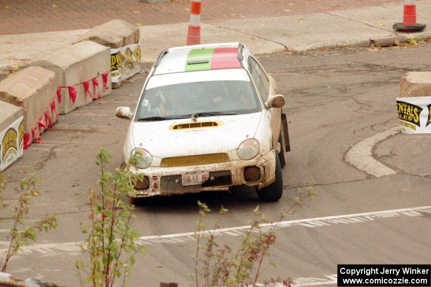 Ivo Draganov / Vladimir Yanev Subaru WRX Wagon on SS15 (Lakeshore Drive).