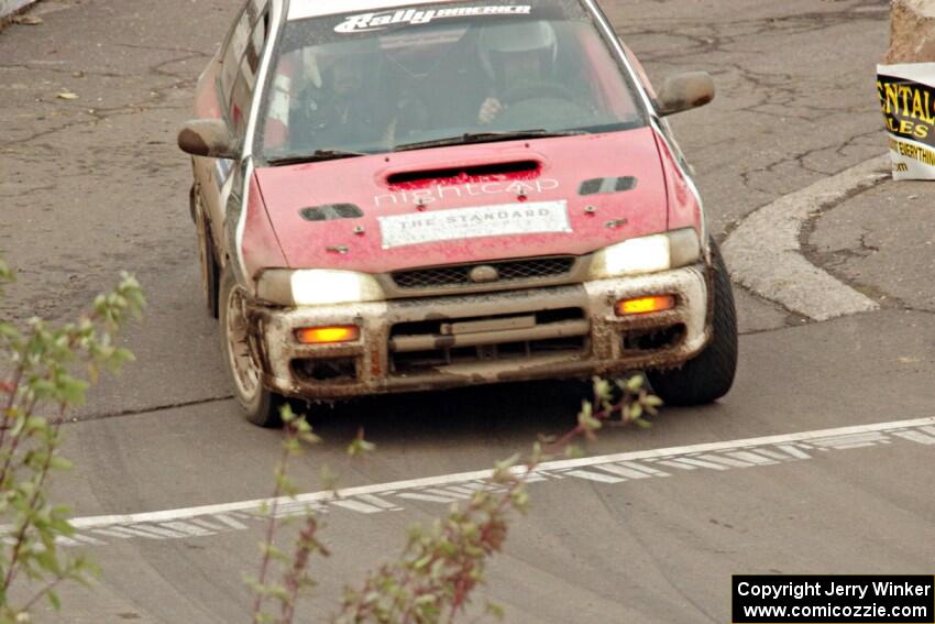 Brad Hayosh / Nick Nouhan Subaru Impreza on SS15 (Lakeshore Drive).