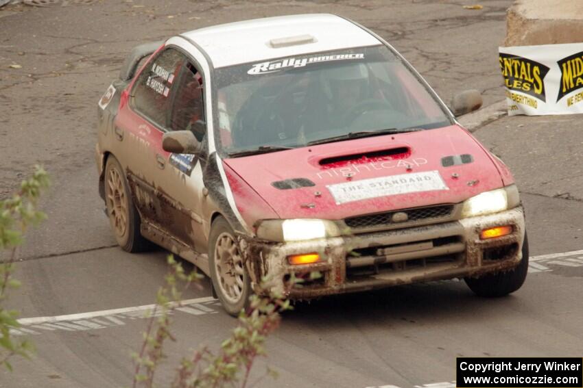 Brad Hayosh / Nick Nouhan Subaru Impreza on SS15 (Lakeshore Drive).