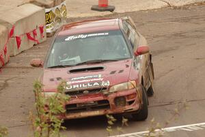 Arin DeMaster / Taylor Kildea Subaru Impreza on SS15 (Lakeshore Drive).