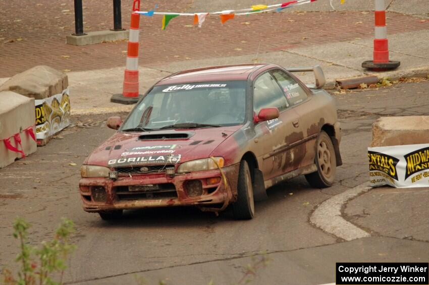 Arin DeMaster / Taylor Kildea Subaru Impreza on SS15 (Lakeshore Drive).