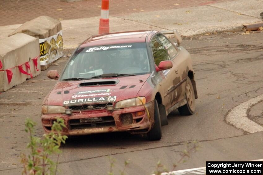 Arin DeMaster / Taylor Kildea Subaru Impreza on SS15 (Lakeshore Drive).