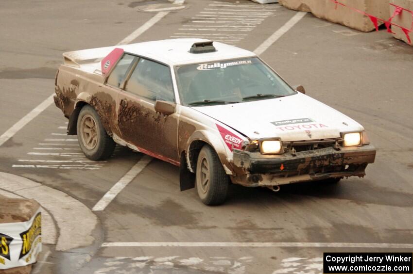 Jay Anderson / Soizic Guillot Toyota Celica GTS on SS15 (Lakeshore Drive).