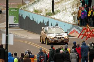 Caner Yildiz / Bryce Proseus Subaru Impreza on SS15 (Lakeshore Drive).