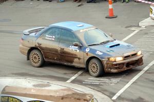 Jimmy Pelizzari / Kate Stevens Subaru Impreza on SS15 (Lakeshore Drive).