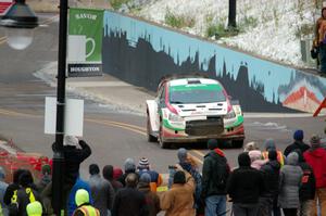 Arkadiusz Gruszka / Lukasz Wronski Mitsubishi Mirage RS on SS15 (Lakeshore Drive).