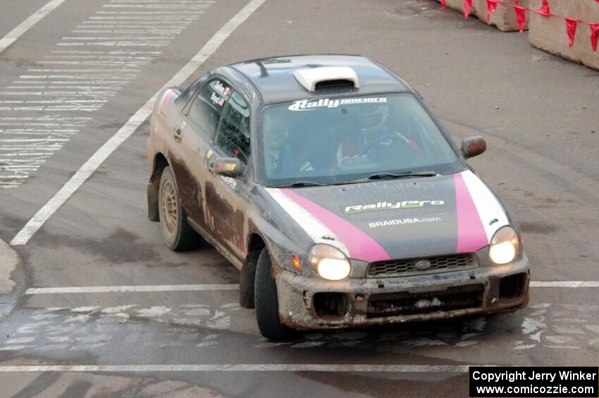 Brandon Boyd / Daniel Salive Subaru Impreza on SS15 (Lakeshore Drive).