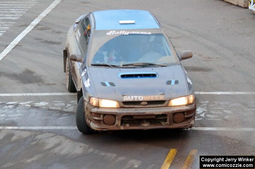 Jimmy Pelizzari / Kate Stevens Subaru Impreza on SS15 (Lakeshore Drive).