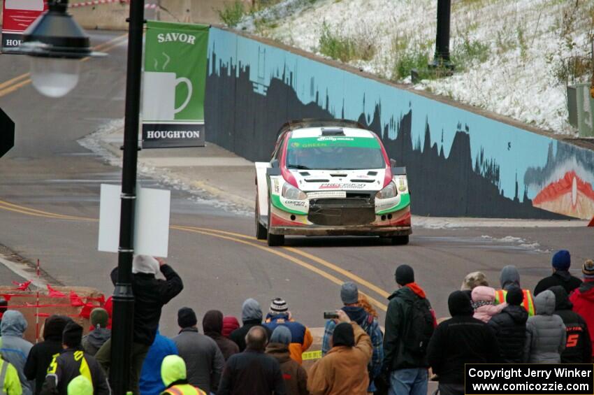 Arkadiusz Gruszka / Lukasz Wronski Mitsubishi Mirage RS on SS15 (Lakeshore Drive).