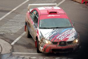 Arek Bialobrzeski / Aris Mantopoulos Subaru Impreza on SS15 (Lakeshore Drive).