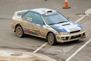 Dave Brown / Mike Brown Subaru Impreza 2.5RS on SS15 (Lakeshore Drive).