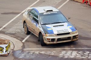 Dave Brown / Mike Brown Subaru Impreza 2.5RS on SS15 (Lakeshore Drive).